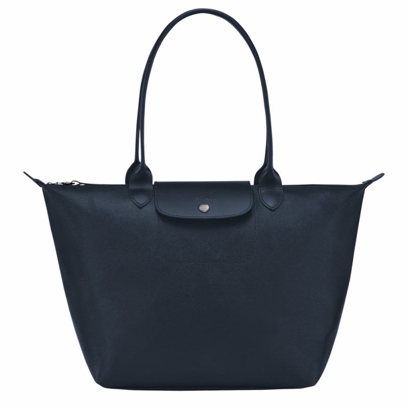 Navy Longchamp Le Pliage City L Women's Shoulder Bags